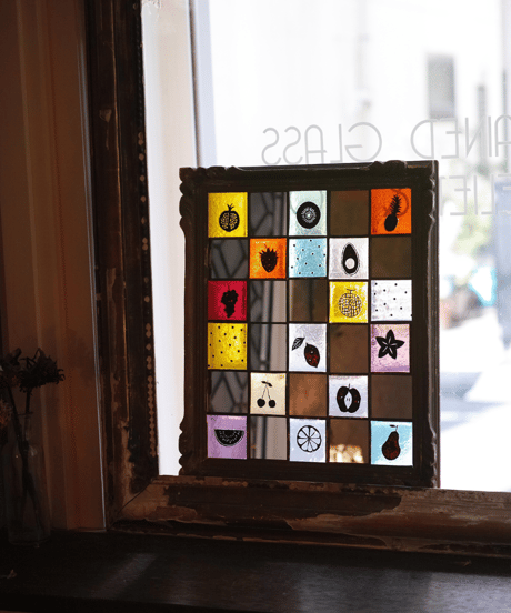 fruits silhouette panel