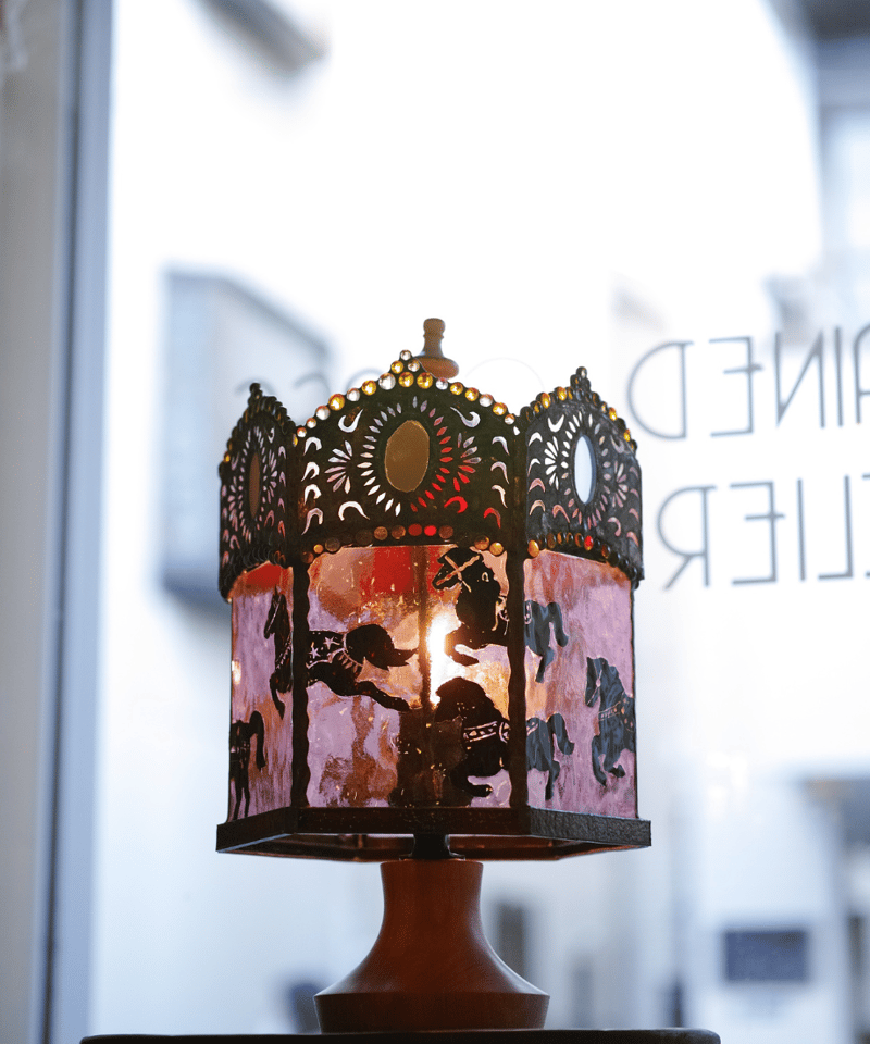 特売41000円　ガレー調　カーネーション彫　アンティークランプライト carrousel lamp | nido online store