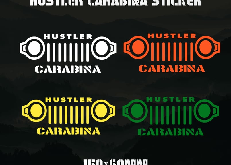 HUSTLER ハスラー カラビナ カッティング ステッカー デカール