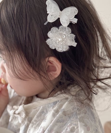butterfly&flower hair clip set