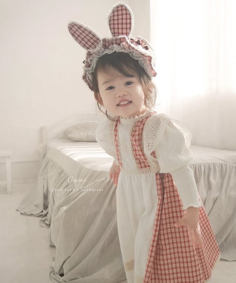plaid rabbit headdress