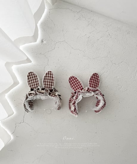 plaid rabbit headdress
