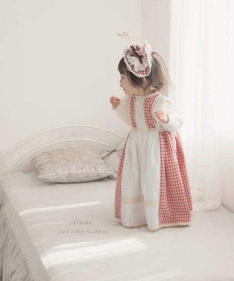 plaid rabbit headdress