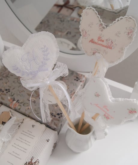 heart photo props(フリル・リボン枠あり)