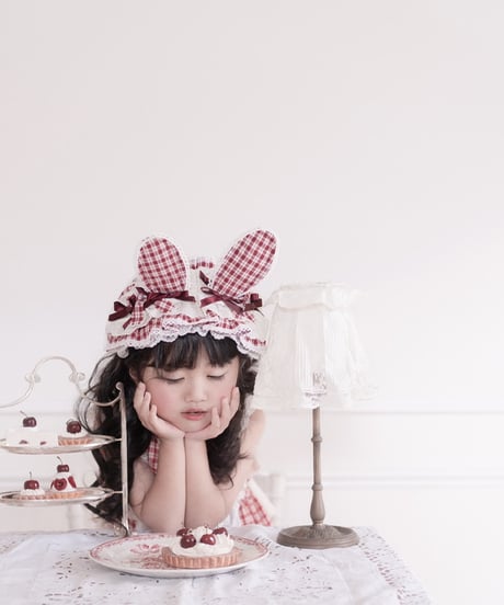 plaid rabbit headdress