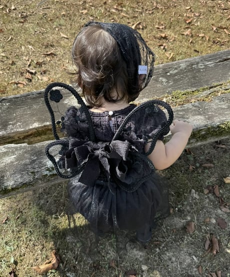 - chiffon flower  - black