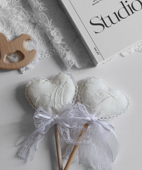 heart photo props(ピコレース・リボン枠なし)