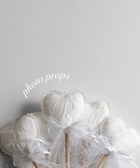 heart photo props(ピコレース・リボン枠なし)
