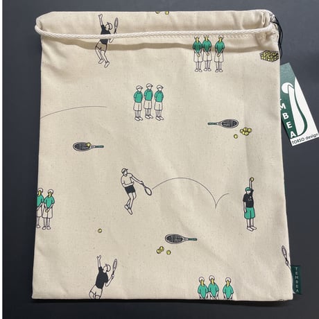 TEMBEA TENNIS PRINT 巾着 niban別注