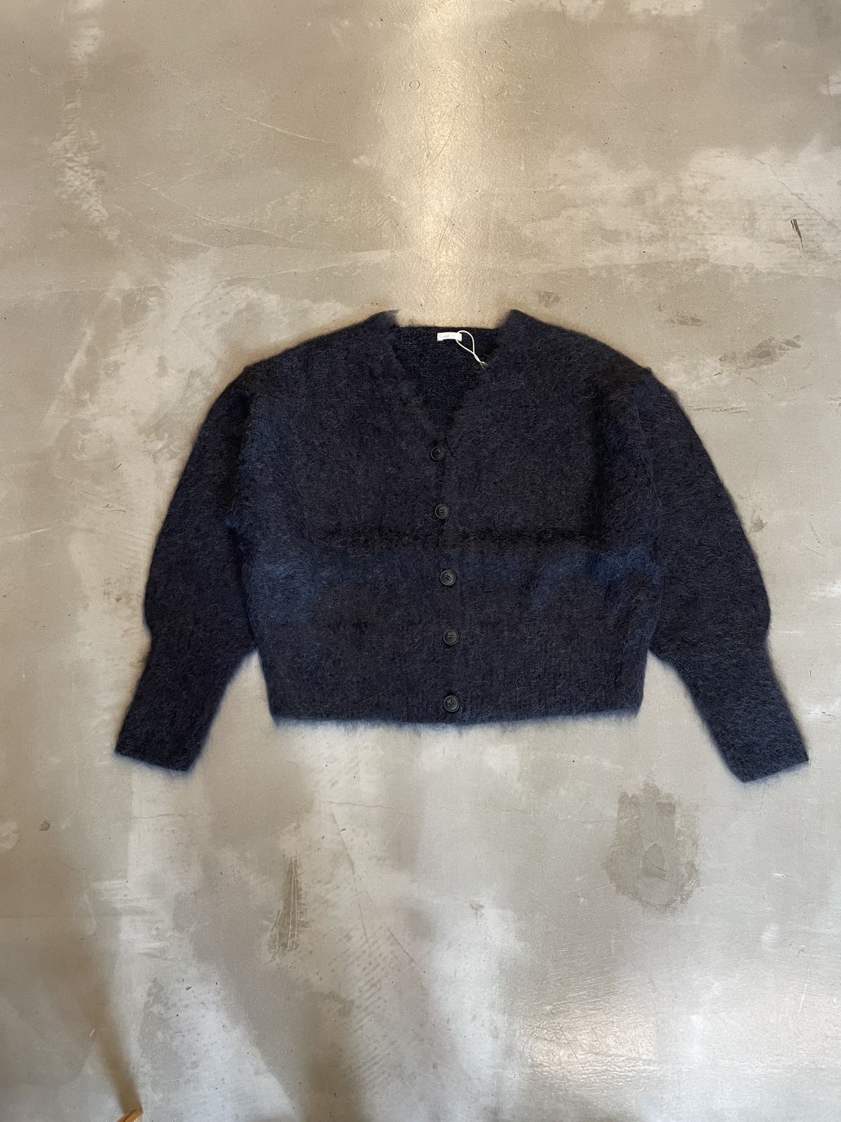 comm.arch Hand Framed Mohair Cardigan | niban S...