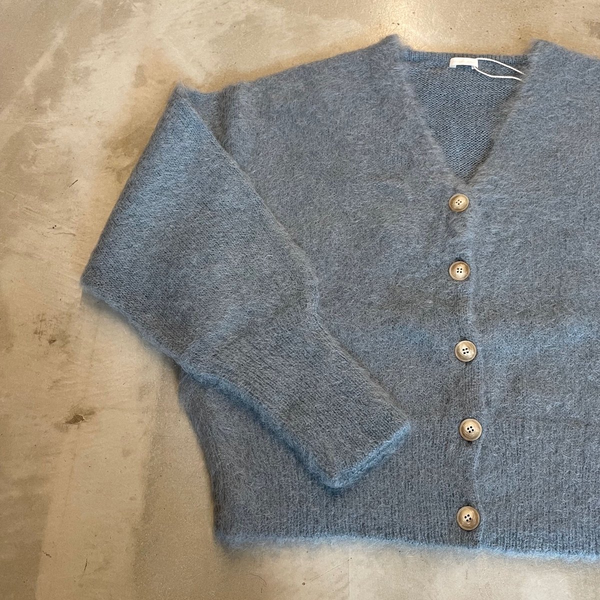 comm.arch Hand Framed Mohair Cardigan | niban S