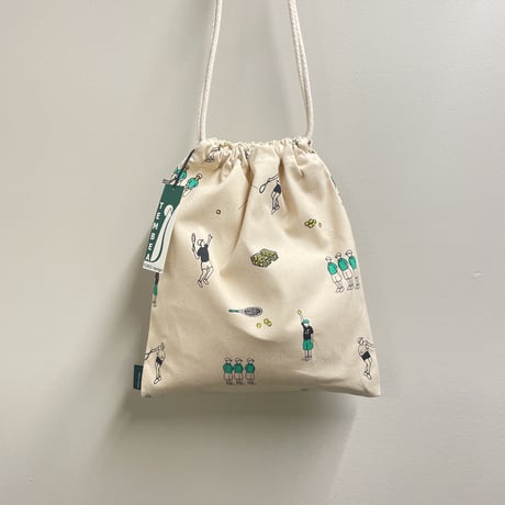 TEMBEA TENNIS PRINT 巾着 niban別注