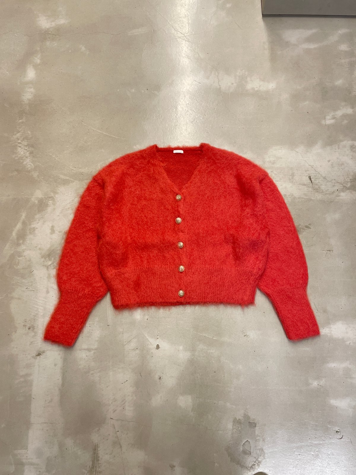comm.arch Hand Framed Mohair Cardigan | niban S