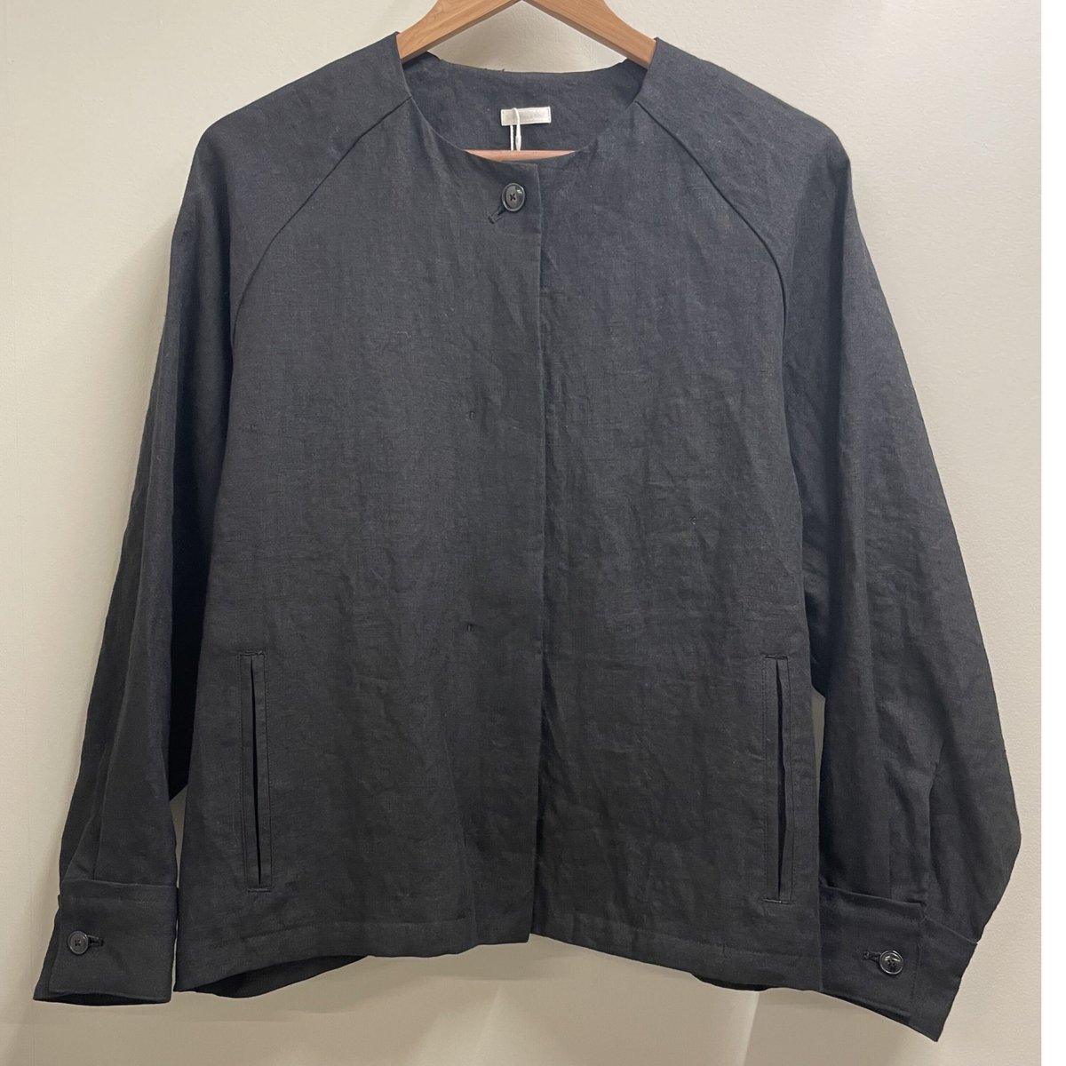 comm.arch Linen No Collar Jacket | niban STORE