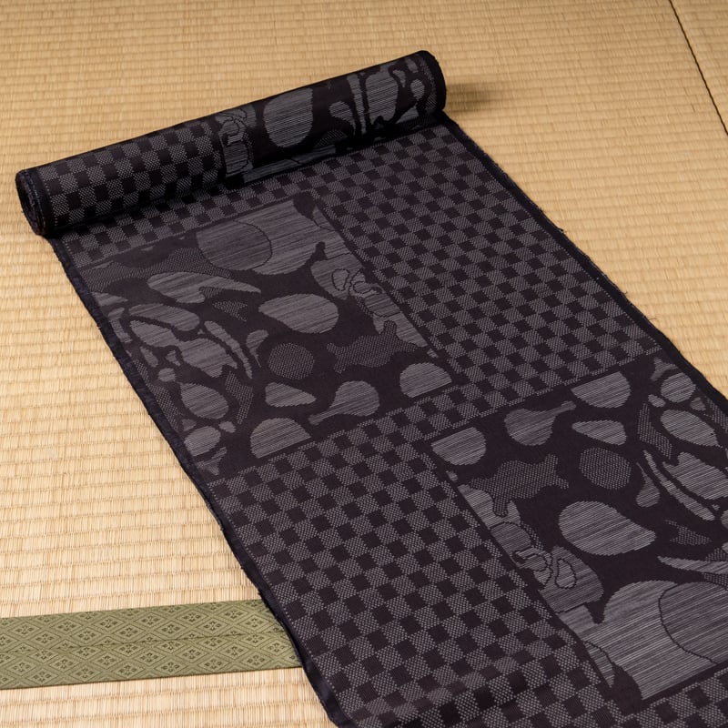 大島紬 市松模様×いのちの循環（大阪・関西万博公式ライセンス商品