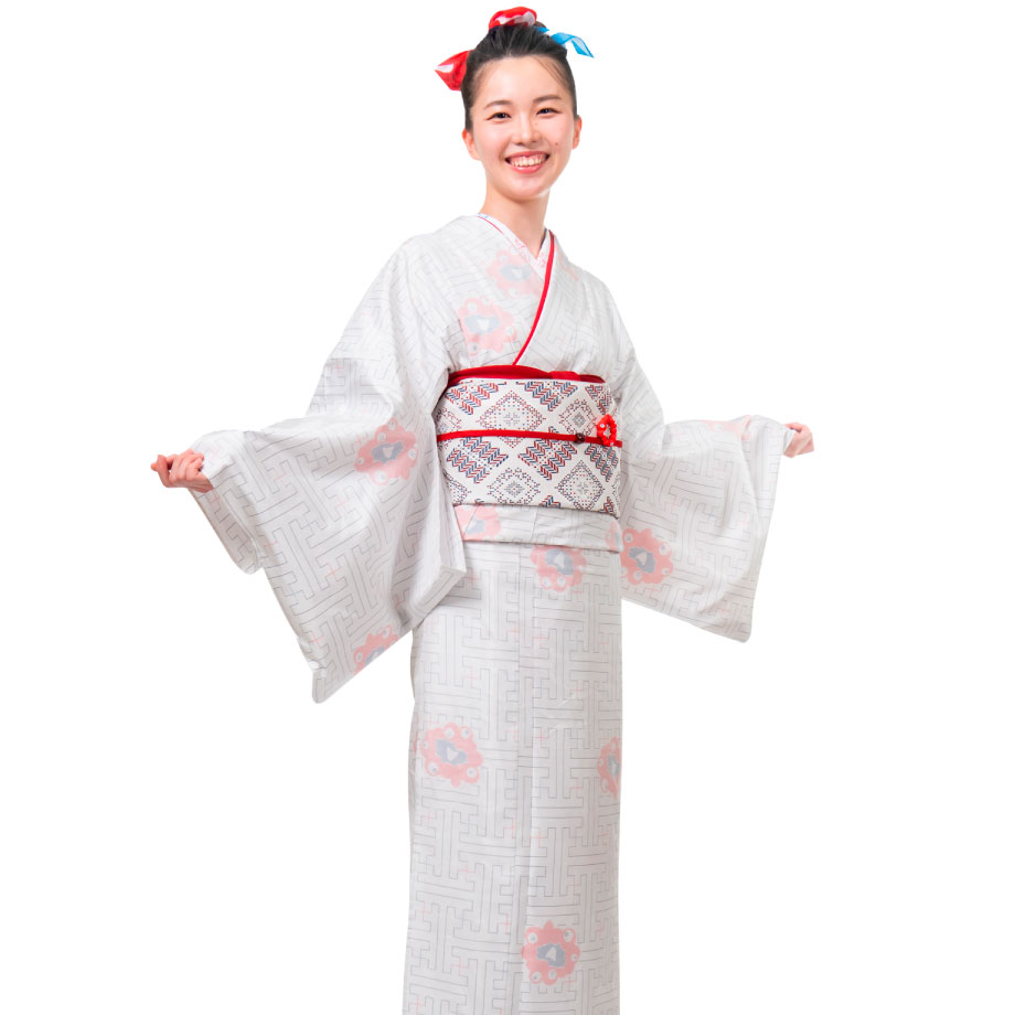 大島紬 秋名バラ×ミャクミャク（大阪・関西万博公式ライセンス商品