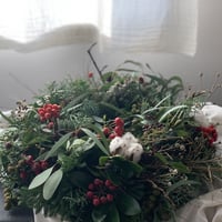 green wreath/red/cotton/Msize