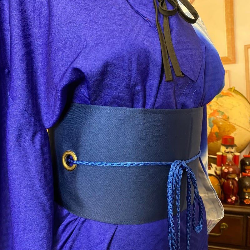 訪問着 着物 リメイク ロング ワンピース ドレス 帯サッシュベルト