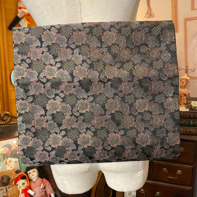 和洋折衷 2部式作り帯 京袋帯 お太鼓 リメイク ハンドメイド 和 レトロ  