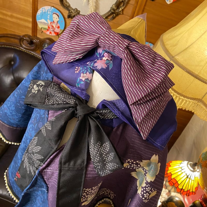 和洋折衷 着物 リメイク ポンチョ ケープ 和装コート フード付き