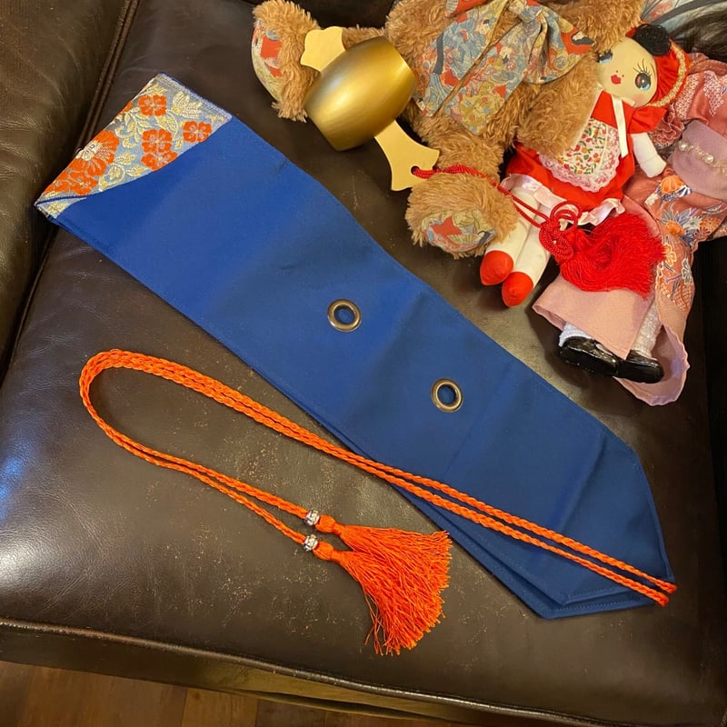 名古屋帯 リメイク サッシュベルト 飾り帯 和洋折衷 ハンドメイド レトロ 古着 L〜LL対応 緋色に咲く大輪の華・絢爛 ROB-186 名古屋帯 リメイク サッシュベルト 飾り帯 和洋折衷 ハンドメイド