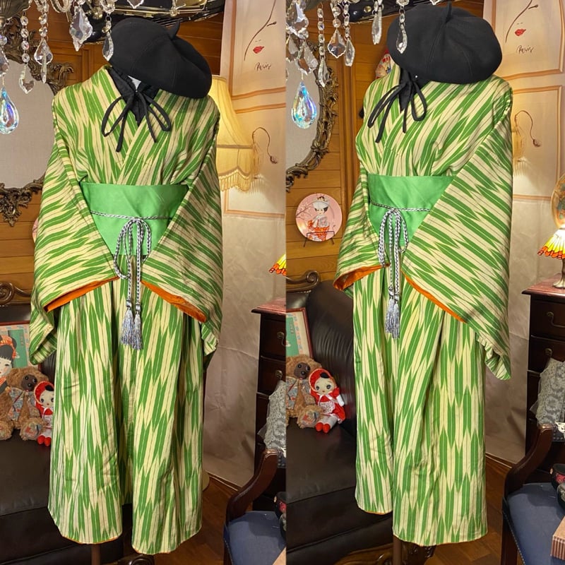 和洋折衷 レトロ 古着 着物 袴 和 モダン ハンドメイド リメイク