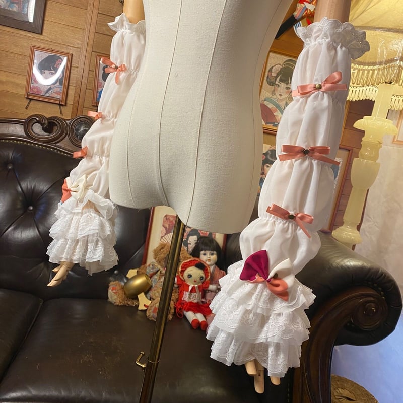 着物リメイク おりぼん アームカバー 和洋折衷 レトロ 和ロリ ロリータ