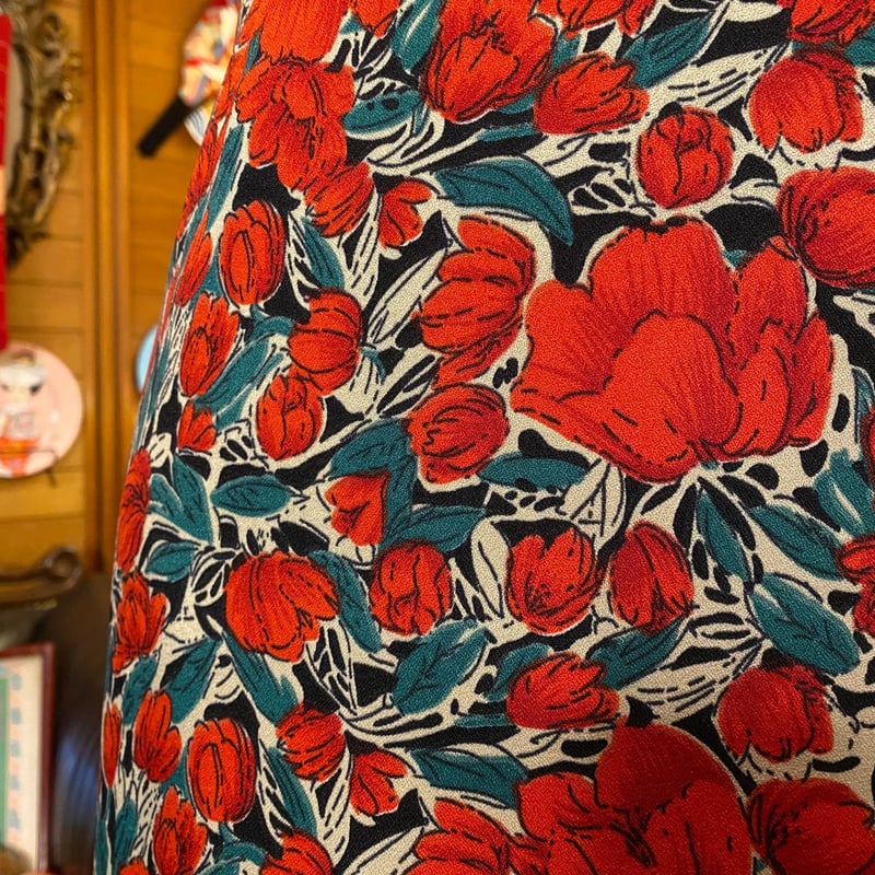 七五三　長襦袢　レトロアンティーク　和洋折衷コーデ　コスプレ　赤×黒　折り鶴 七五三 長襦袢 レトロアンティーク 和洋折衷コーデ コスプレ 赤