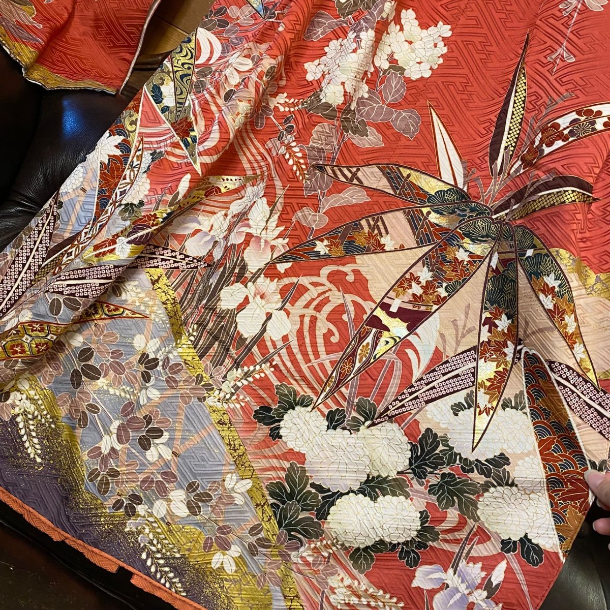 リメイク 振袖着物ワンピース 和洋折衷 ハンドメイド レトロ リメイク 振袖着物ワンピース 和洋折衷 ハンドメイド レトロ