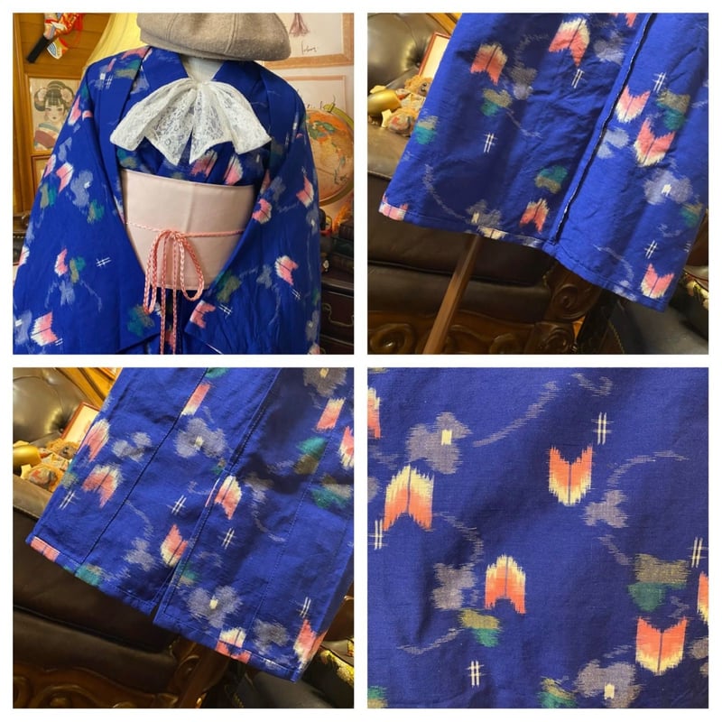着物リメイク 揺らめい 綸子 ワンピース 上品 絹