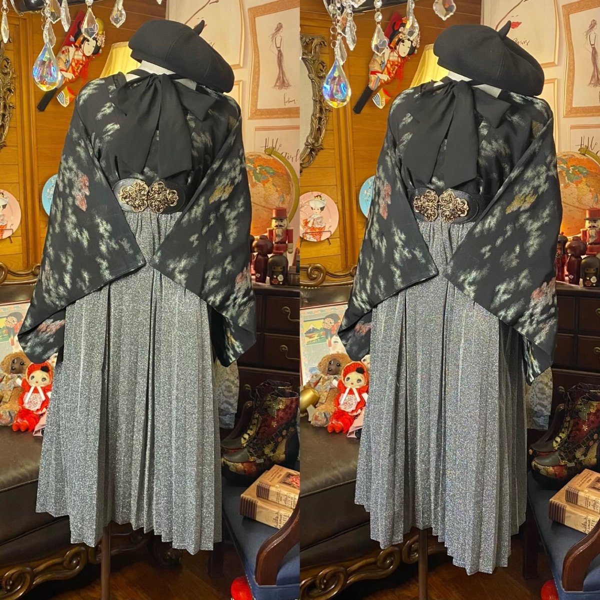 TAMA屋】全て正絹 全て道行コート 紋意匠 まとめ15点TM1424