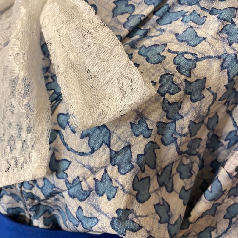 和洋折衷 レトロ 古着 洗える 化繊 着物 和 モダン ハンドメイド  