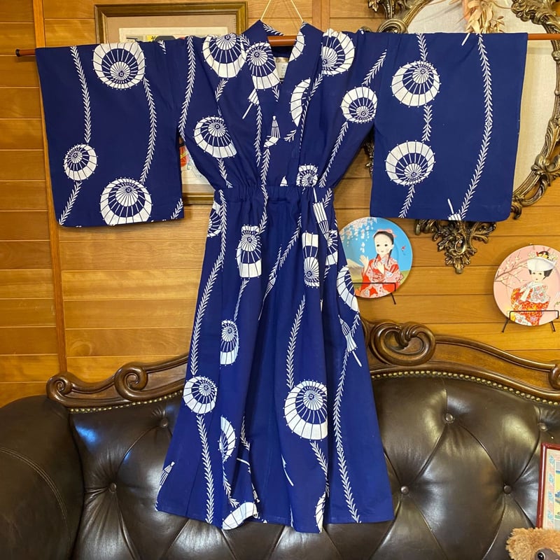 かんみさま専用 浴衣リメイクワンピース 和洋折衷 浴衣 リメイク ワンピース ドレス 帯サッシュベルト