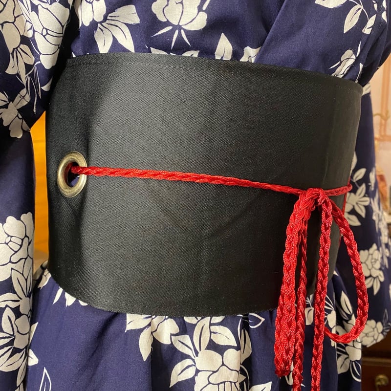 和洋折衷 浴衣 リメイク ワンピース ドレス 名古屋帯サッシュベルト  