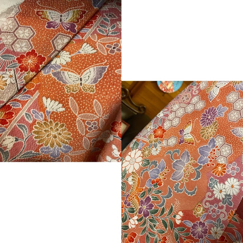 和洋折衷 着物 リメイク ロング 丈 ワンピース ドレス 洗える 化繊 帯