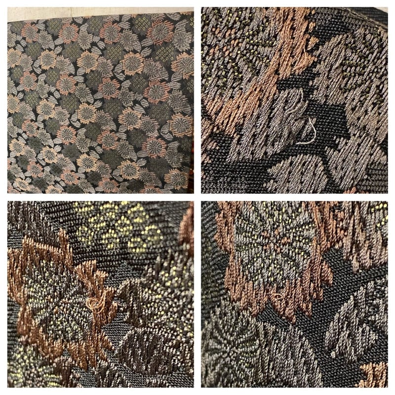 和洋折衷 2部式作り帯 京袋帯 お太鼓 リメイク ハンドメイド 和 レトロ  