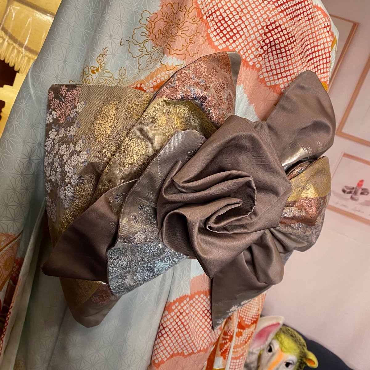 和洋折衷 振袖 着物 ワンピース ドレス 2部式作り帯 リメイク 和  