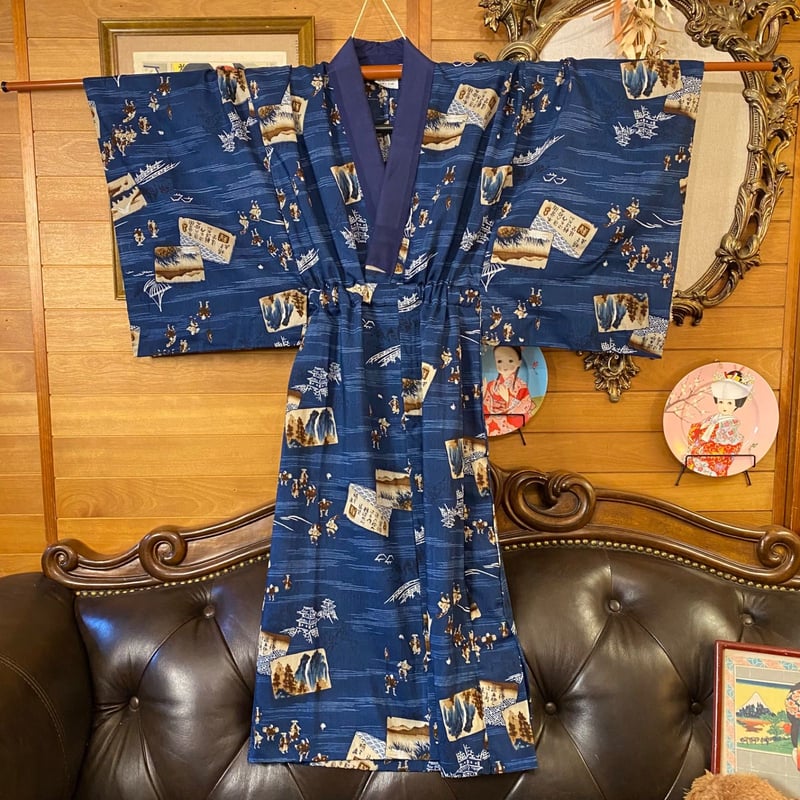 和洋折衷 長襦袢 ワンピース ドレス レトロ 古着 ユニセックス 着物 和 ハンドメイド リメイク ユニーク/個性的  JW-34 和洋折衷 長襦袢 ワンピース ドレス レトロ 古着 ユニセックス 着物 和