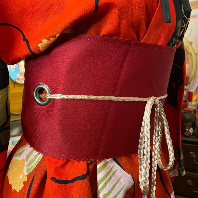 和洋折衷 浴衣 リメイク ワンピース ドレス 帯サッシュベルト かわいい