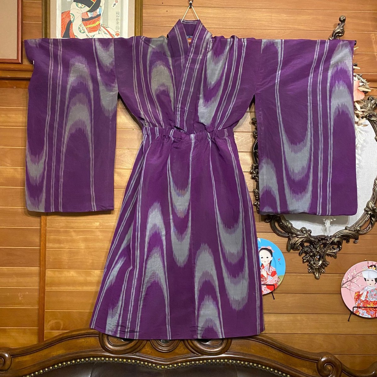 和洋折衷 レトロ 古着 単衣 大正ロマン 浪漫 着物 和 モダン