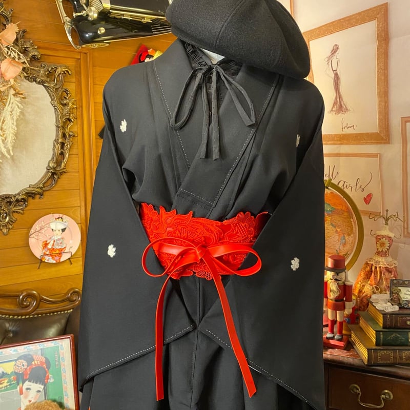 和洋折衷 黒留袖 着物 リメイク ワンピース ドレス ハンドメイド