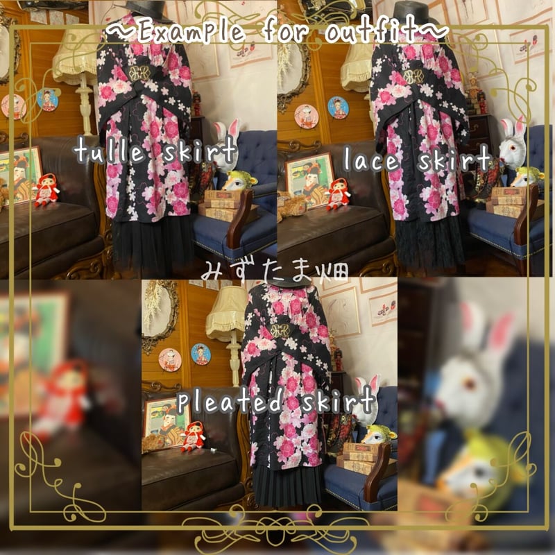 和洋折衷 レトロ 古着 単衣 銘仙 大正ロマン 着物 和 ハンドメイド