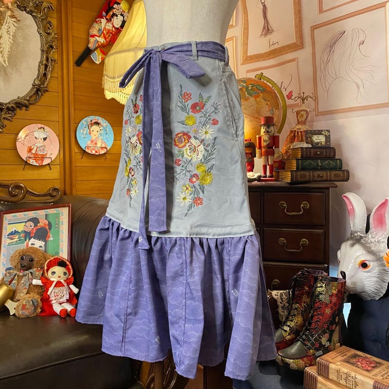 古着　ヴィンテージ　vintage スカート　リメイク　リメイクスカート　ねこ 古着 ヴィンテージ vintage スカート ゴブランスカート リメイク