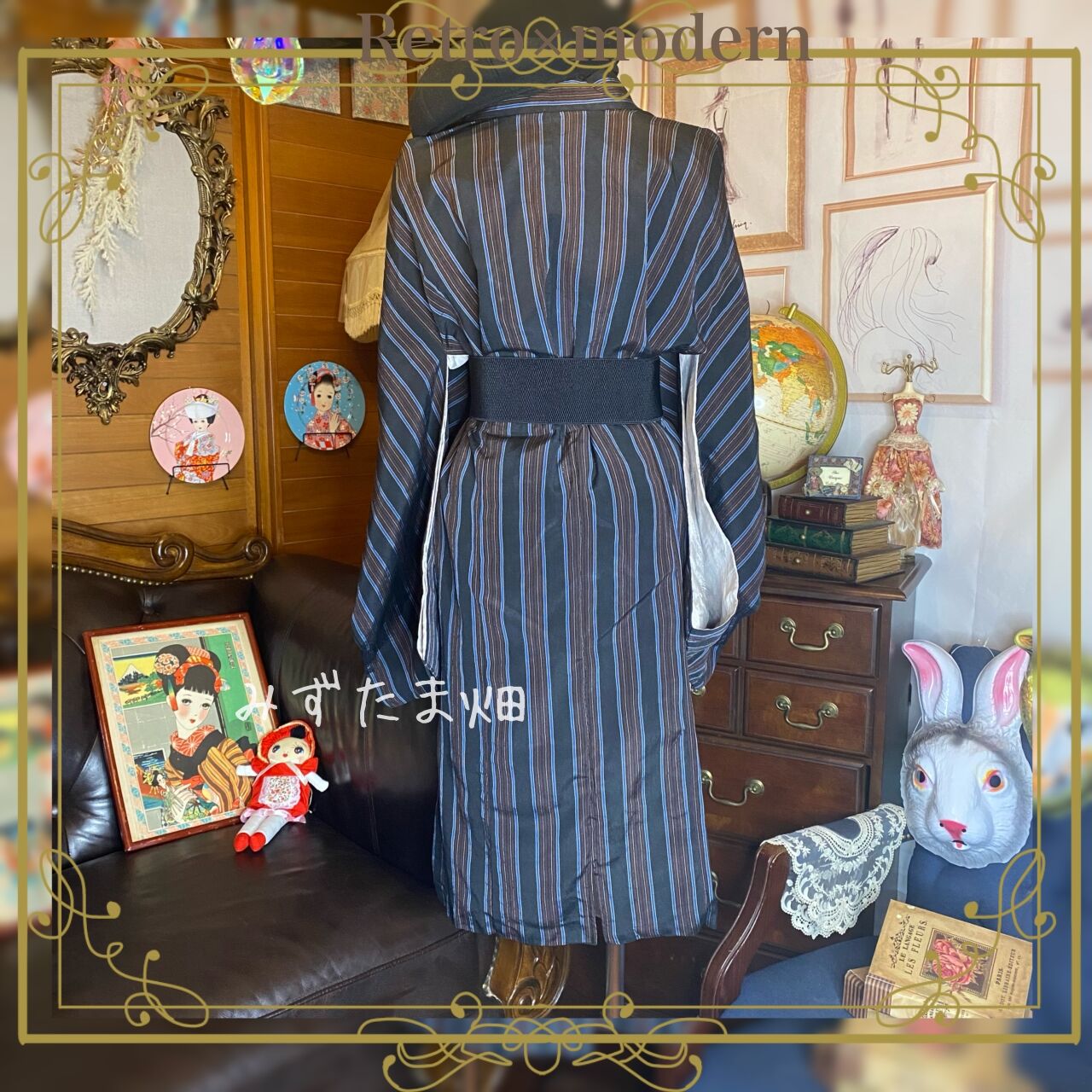 大正ロマン　和洋折衷コーデ　留袖ドレス　着物リメイク　着物セットアップ 和洋折衷 レトロ 古着 大正ロマン 大正浪漫 着物 和 ビンテージ