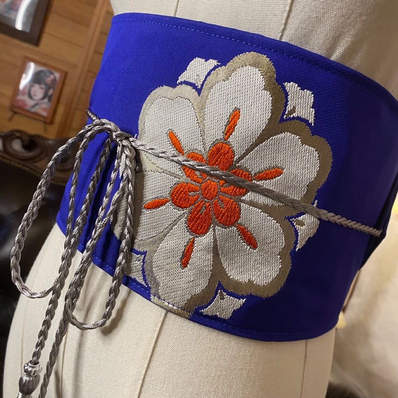 名古屋帯 リメイク サッシュベルト 飾り帯 和洋折衷 ハンドメイド