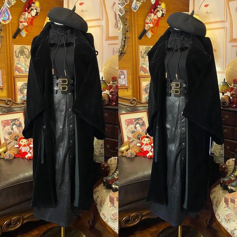 ベロア和装コートコーデセット｜和洋折衷クラシカル5点セット｜深みと