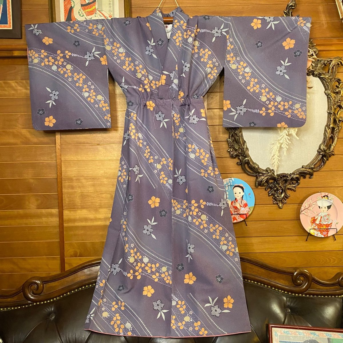 わんこ大好き様専用No.231 着物リメイクワンピース＆ボレロ