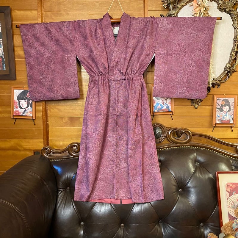 着物 ワンピース ドレス ハンドメイド リメイク 重ね衿 襟 名古屋帯