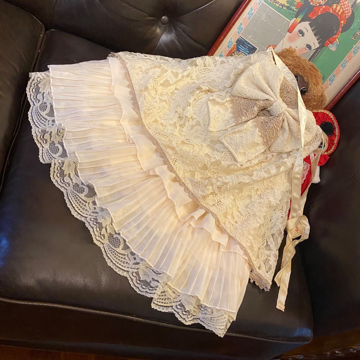 和洋折衷 帯飾り 帯バッスル レトロ 古着 リメイク リボン プリーツ