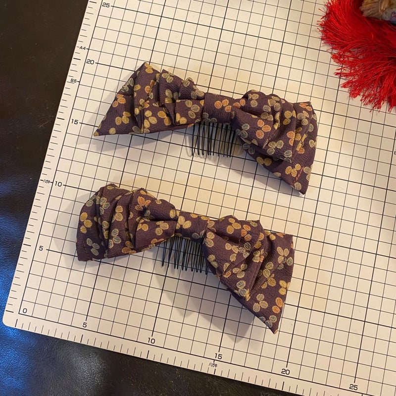 着物リメイク ハンドメイド ハイカラおりぼん ヘッドドレス